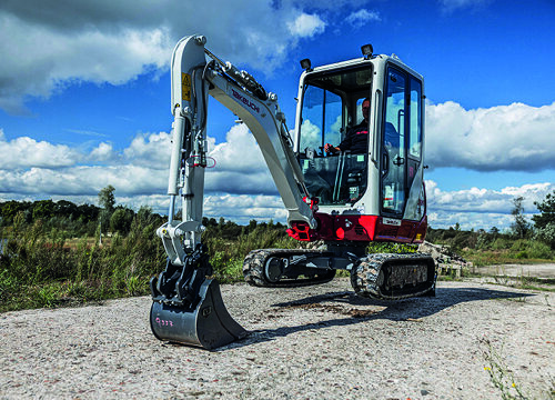 tb320 excavator showing expandable tracks