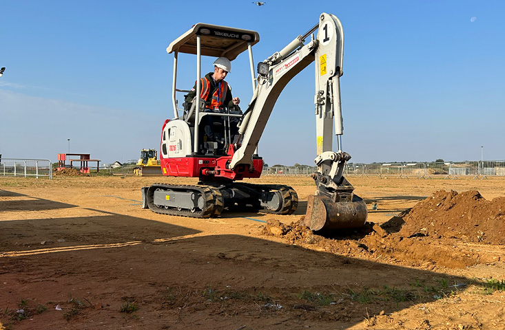 TB216 DIGGER 1.6 TONNE AT UKPO plant operator challenge